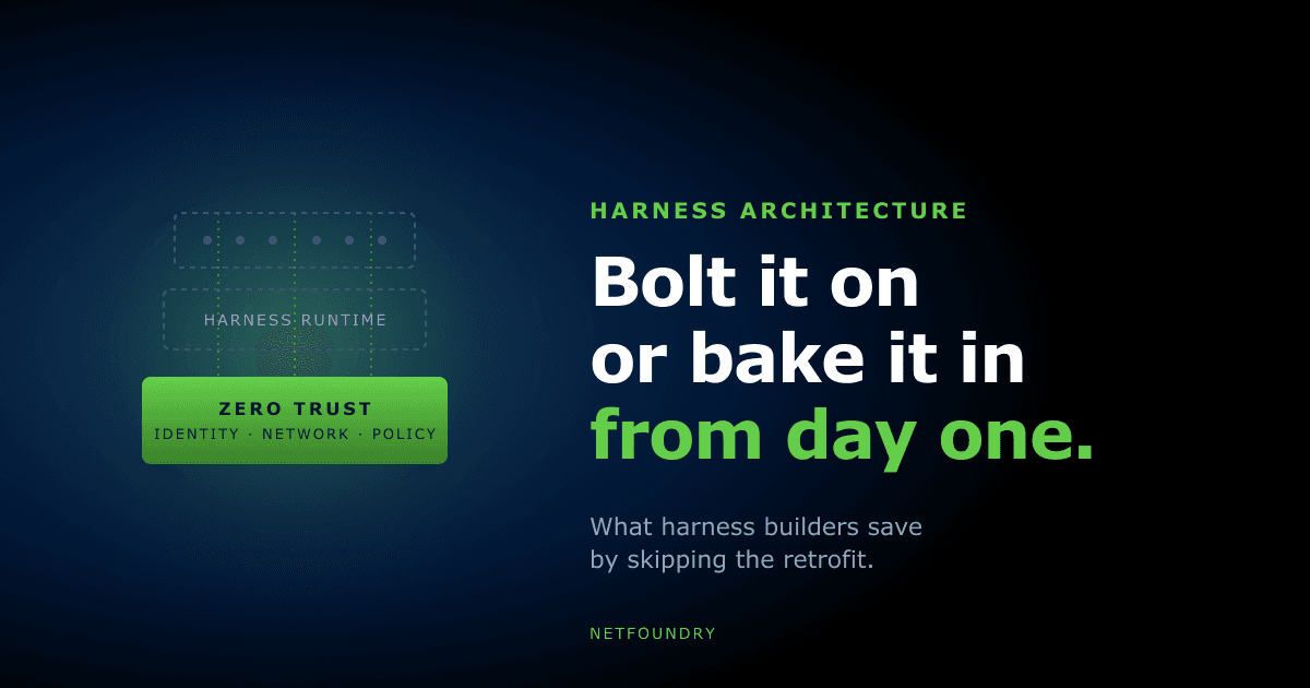 Bake It In: Building Agent Runtimes on Zero Trust from Day One
